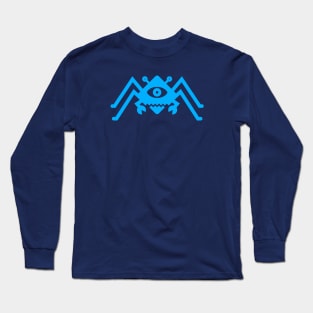 Diamond Spider Crab Bright Blue Long Sleeve T-Shirt